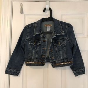 Thrifted Crop Jean Jacket